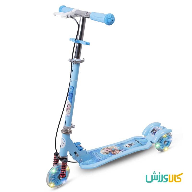 اسکوتر 3 چرخ چراغ دار لبفا ترمز دار در رنگبندیLebefa Scooter