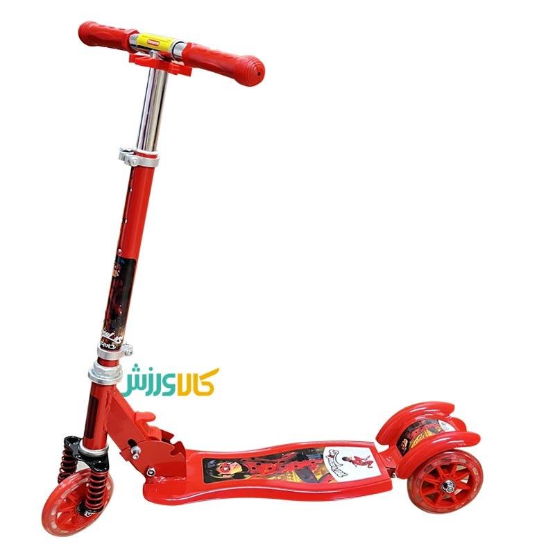 اسکوتر 3 چرخ متوسط دختر کفشدوزکیRejal Ladybug Girl Scooter